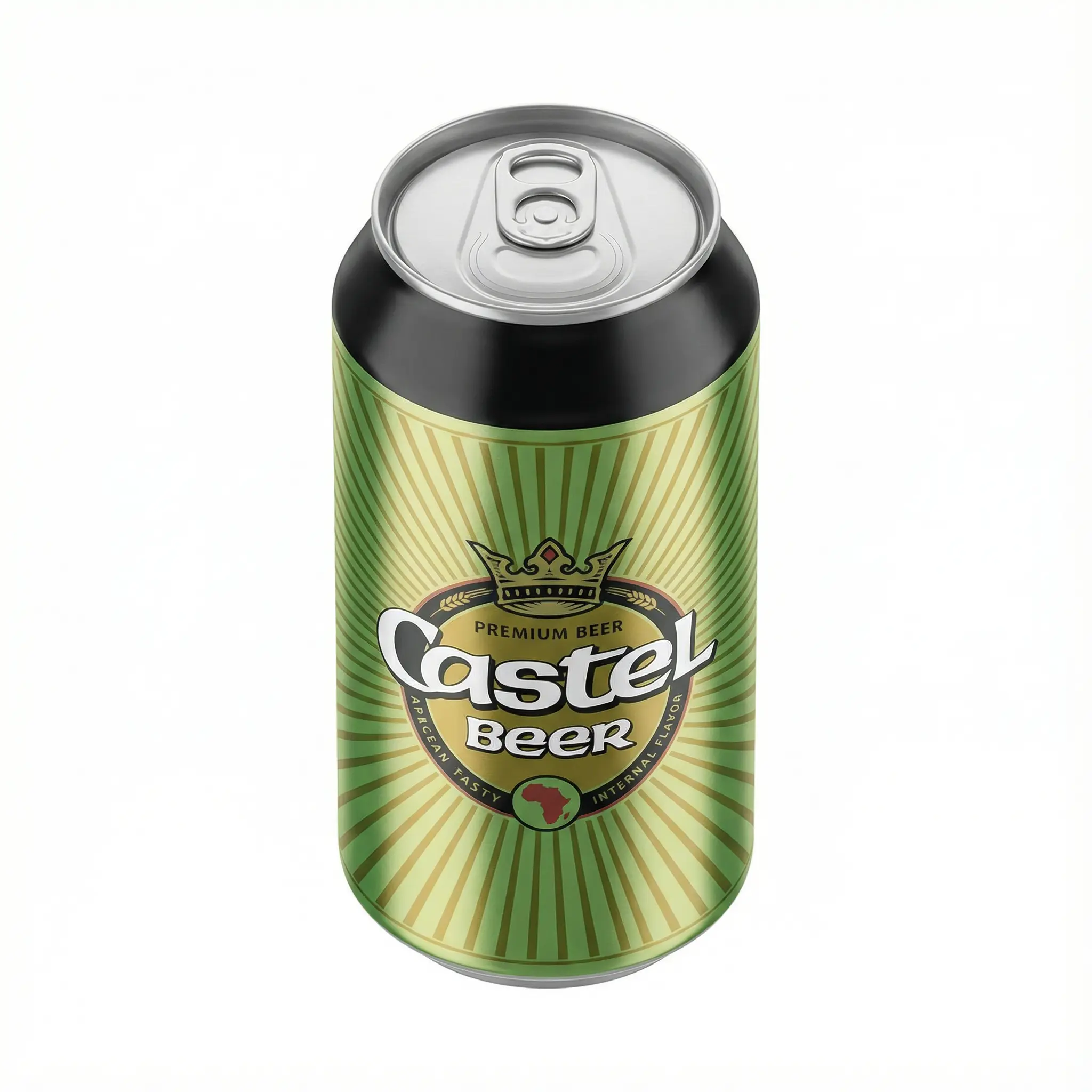 dessus canette biere blonde Castel 50cl pratique